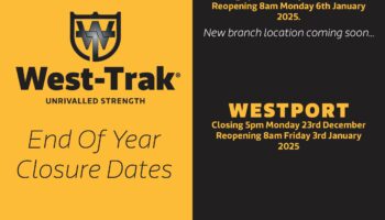 Graphic showing West-Trak's End Of Year Hours